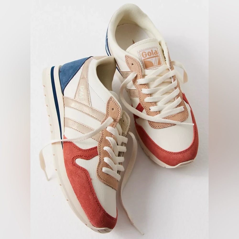 Gola Women's Sneakers in Cream, Coral, Blush & Navy